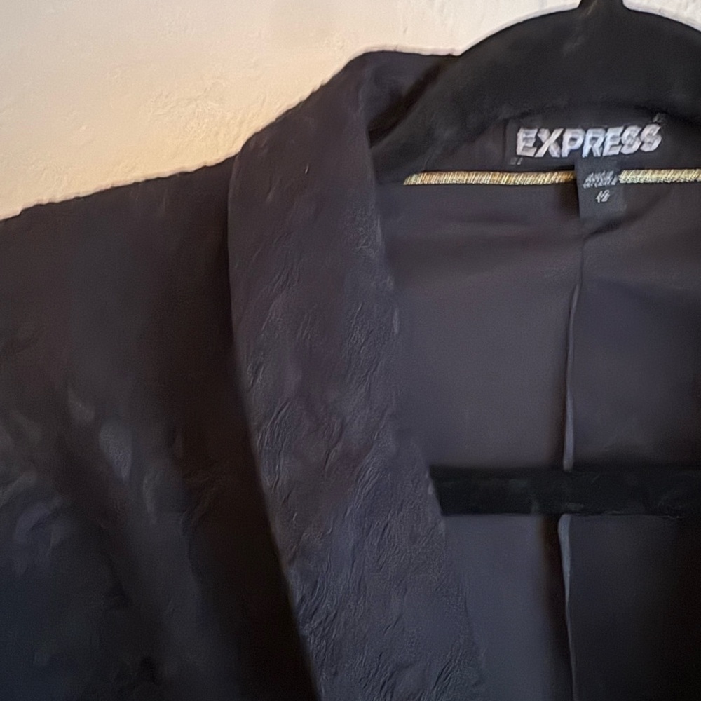 Express Black Patterned Women's Blazer - image 6